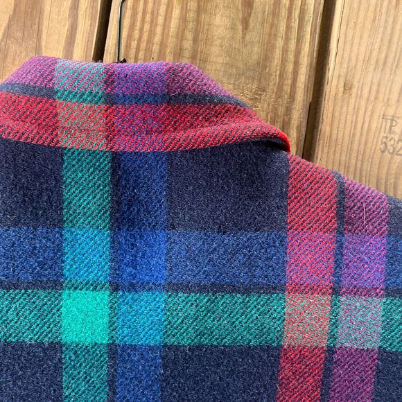 Vintage 1990s Pendleton Plaid Wool Bomber Jacket - Thinsulate Lining - S/M - Picture 14 of 16